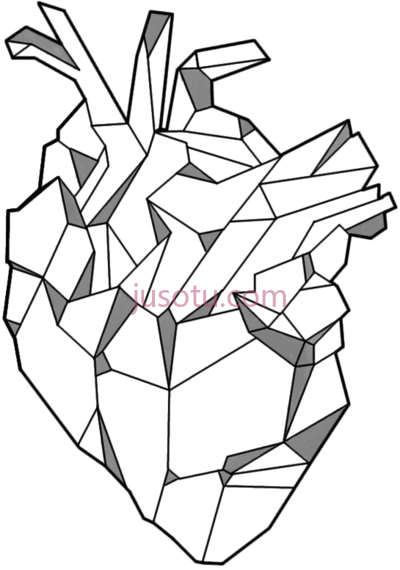 几何解剖心脏,geometry tattoo geometric anatomical heart PNG